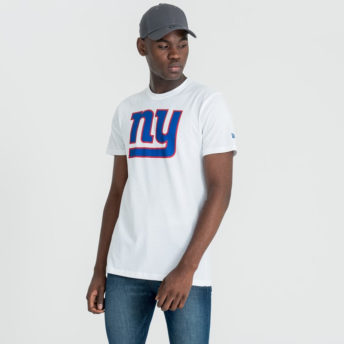New York Giants Team Logo Miesten T-paita Valkoinen - New Era Vaatteet Outlet FI-932407